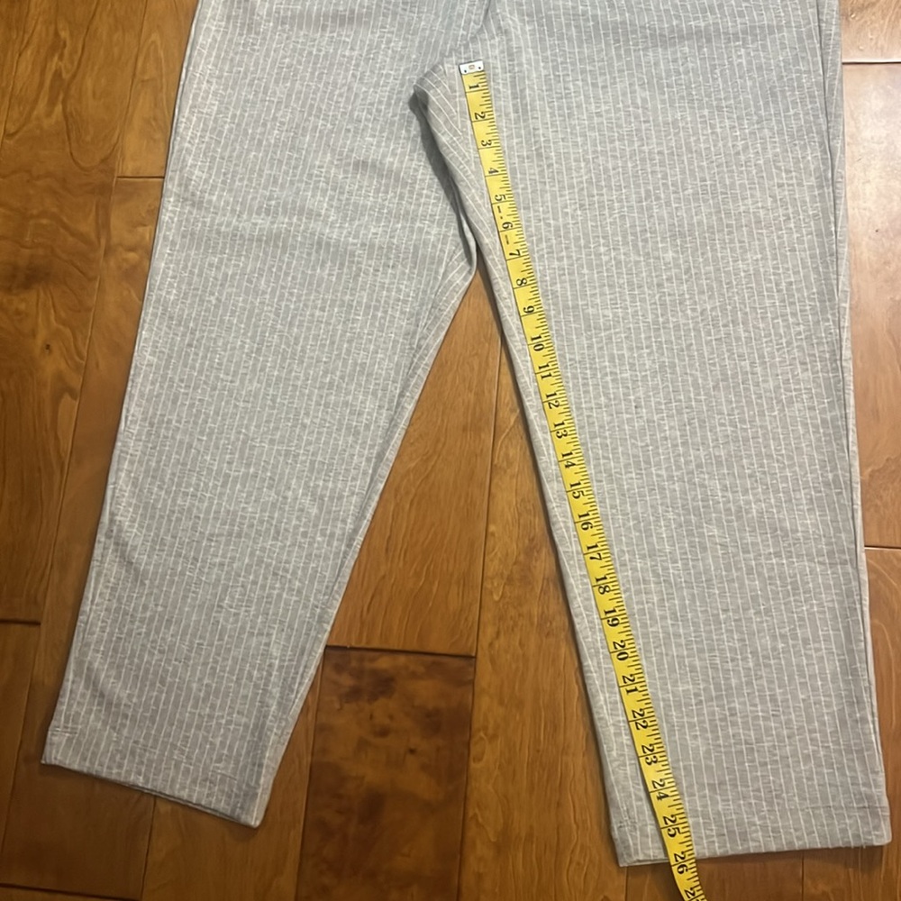 LOFT Light Gray Ribbed Drawstring Lounge Pants - Picture 7 of 11